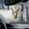 Colgante de Ángel de Acrílico Nuevo Transfronterizo Colgante Decorativo para Interior de Coche Espejo Retrovisor Colgante de Regalo para el Hogar en Festividades