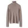 Suéter de Gola Alta Yangzi Yarn 100% Lã Fina Tricotado Suéter de Gola Alta Outono e Inverno Slim-Fit Top Camada Base para Mulheres
