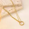 Collar de Acero de Titanio de Nuevo Estilo para Mujer, Resistente a la Decoloración, Chapado en Oro de 18 Quilates, Gama Alta, Lujo Ligero, Nicho, Cadena Versátil para Clavícula