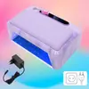 Nueva lámpara de uñas de almohada de mano con sensor inteligente de doble fuente de luz, enchufe transfronterizo, secado rápido, no ennegrece, lámpara de curado especializada para uñas portátiles
