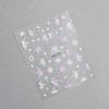 Xixi Explosions Diamante de Cristal Estampado Flor Pintada a Mano Calcomanía para Arte de Uñas Estéreo Blanco Semitransparente Nieve Cortando Calcomanía para Uñas Joyería
