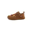 Sapatos Mary Jane para Meninas Outono Novo Estilo Solado Macio Sapatos Pequenos de Couro Flores Fofas Sapatos Birkenstock Crianças de 3-6 Anos Sapatos de Princesa