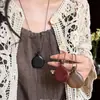 Acessórios: Colar de Garrafa de Vinho de Madeira, Pingente de Madeira de Ágar, Corrente Longa para Suéter, Corrente para Suéter de Outono e Inverno, Luxo Leve, Design de Madeira de Alta Qualidade
