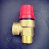 Válvula de alivio de presión de aire para calefacción por suelo radiante de latón, conjunto de seguridad, válvula de escape de caldera a prueba de explosiones, Caperucita Roja, seguridad, dientes internos, dientes externos