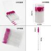 Cepillo de pestañas desechable de mil colores, 100 piezas en caja, barril, varilla de cristal, espiral, rollo de rímel para cejas de doble uso