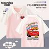 Camisa Polo Cars Rayo McQueen Camiseta de Manga Corta para Niños Chico Guapo Ropa de Verano Verano Manga Media Niños