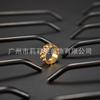 Reloj de acero de titanio chapado en oro de 18 quilates, diseño europeo y americano, con anillo de cadena, anillo de moda personalizado estilo INS R234194