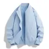 Atacado do Fabricante Jaqueta Esportiva Casual Jaqueta com Gola Baseball Masculina Primavera e Outono Nova Cor Sólida Solta Jaqueta Casal