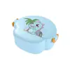 Fiambrera para Bebé con Tapa, Tazón Dividido para Comida de Bebé, Caja para Comer para Niños con Tenedor y Cuchara, Portátil de Grado Alimenticio