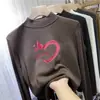 Y2551# playera interior de cuello semi-alto para niños otoño e invierno cálida con forro polar manga larga para mujer niños grandes de terciopelo otoño playera de moda