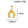 Colgante Versátil Multi-Elemento de Acero Inoxidable Electrochapado Oro 24K Estilo Europeo y Americano Transfronterizo Colgante de Collar Joyería al por Mayor