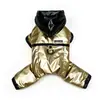 Abrigo de invierno impermeable para mascotas de dos tonos con cuello alto, chaleco cortavientos y cálido, adecuado para uso en exteriores, se puede sujetar a una correa, chaqueta de algodón casual para perros
