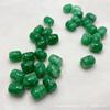 Cuentas de cubo de calcedonia verde seca de jade, cuentas de jade de roca de cuarzo de color jade, accesorios de horquilla de cuentas hechos a mano para bricolaje