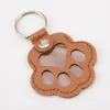 Pata de Gato de Cuero Pata de Perro Piel de Mascota Colección Colgante Gato Pequeño Perro Memorial Etiqueta Anti-Pérdida Colgante de Cuero