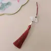 Guanshan Yue recomienda abanico de ácido acético con borla de 18 cm marcapáginas con pincho de perla linterna accesorios para ropa Hanfu cheongsam infantil