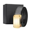 Cinturón Automático de Acero Inoxidable para Hombre, Estilo de Oficina de Alta Gama, Cinturón Negro de Primera Capa con Patrón de Ondas de Agua, Cinturón de Cintura al por Mayor