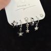 Personalizado Retro Estilo Frio Estrela Orelha Fivela terno Design de Nicho Feminino Simples e Requintado Diamante Brincos Brincos