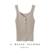 Camisola 100% cachemir para mujer, adecuada para todas las estaciones, corte ajustado, nuevo top de punto versátil sin mangas
