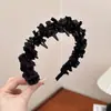 Tiara Coroa Alta de Strass Borboleta para Mulheres, Nova Faixa de Cabelo Ondulada Moderna Antiderrapante para Lavar o Rosto