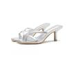 Chanclas SX-V8 de Dedo Abierto con Clip para Dedos del Pie, Zapatillas Casuales para Mujer con Tacón Cuadrado y Cosquilleo, Atuendo Perezoso, Zapatillas de Tacón Alto