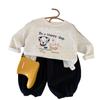 Camiseta Infantil Bangcheng 2026 Otoño Nueva Niños Perro Lindo Estampado Cuello Redondo Holgada Casual Camiseta Básica
