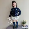 Suéter de Solapa para Niños Estilo Coreano Suéter de Estrella Camisa con Cuello Cardigan Chaqueta Otoño Ropa de Punto para Bebé Tendencia