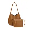 Bolsa de balde atacado transfronteiriça, simples e estilosa, bolsa tote de grande capacidade, cor sólida, versátil para o dia a dia, bolsa de ombro, personalização de marca própria