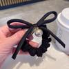 Anel de Cabelo Laço de Fita Cabeça de Bola Simples Rabo de Cavalo Baixo Faixa de Cabeça com Pérolas Faixa de Cabeça Faixa de Cabeça Acessórios de Cabelo Versáteis para Mulheres Adorno de Cabeça