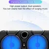 Cilindro nuevo transfronterizo de 4 pulgadas RGB audio portátil exterior portátil subwoofer de alto volumen bluetooth inalámbrico