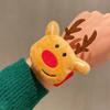 Navidad círculo pop pequeño regalo decoración mayoreo pulsera de asta de felpa regalo navideño niños círculo de aplausos mujeres