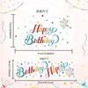 Pegatinas de decoración de fiesta de cumpleaños de fresa más vendidas en Amazon, decoraciones de pared para habitación de bebé, pegatinas de letras en inglés, autoadhesivas de PVC