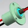 Anillo Pasante Conductor Conector Giratorio 20A 30A 45A Fabricante Mesa de Comedor Anillo Pasante Eléctrico Conector Giratorio de 360 Grados