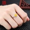 Anillo de Cuentas de Flor de Plata de Ley 925 Soporte Vacío con Incrustaciones de Cera de Abeja Soporte para Anillo Perla Anillo Abierto Soporte para Anillo 6-8mm Soporte para Anillo de Mujer