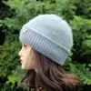 Chapéu Quente de Lã e Espessado para Outono e Inverno para Mães de Meia-Idade e Idosas, Chapéu de Tricô Feminino à Prova de Vento e Protetor de Orelhas, Moderno e Versátil