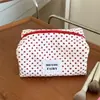 Nova Bolsa Simples Acolchoada de Bolinhas para Batom de Mão Bolsa de Cosméticos Bolsa Pequena de Armazenamento Porta-Moedas Mini Bolsa de Mão Portátil