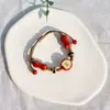 Pulsera de Cerámica Jingdezhen Nueva Pulsera de Cerámica Estilo Chino Joyería Hecha a Mano Cuerda Estilo Tíbet Puesto de Pulseras Jingdezhen