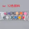 Tiras de Pintura Acrílica 3ml 6 Colores 12 Colores 5ml Portátil DIY Muñeco de Yeso Niños Colorear Pintura de Piedra