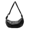 Bolso de Dim Sum Plegado Retro Gran Capacidad Bolso Luna Correa de Hombro Anudada Bolso de Hombro Único Cruzado Superficie de Cera de Aceite PU Bolso para Mujer