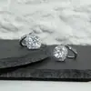 Venta en Vivo Bolsa Cuadrada de Princesa Pendientes de Plata Moissanita de 1 quilate Pendientes de Zirconia para Mujer Pendientes Pendientes en stock