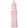 Moda popular de verano para mujer transfronteriza: elegante body ajustado con cuello cruzado, estilo francés, nicho, corte slim, huecos, dulce y picante, atuendo sexy