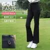 Calças Flare de Golfe Femininas, Roupa de Verão Feminina, Calças de Manga Curta com Proteção Solar, Conjunto Feminino
