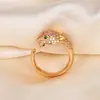 Anillo de Lujo Ligero de Moda Coreana Tendencia en Tiktok con Microincrustaciones de Diamante y Madreperla para Mujer con Acabado de Alta Gama Que No Se Desvanece