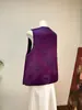 Nuevo chaleco tipo capa holgado elegante de color liso con bordado francés estilo chino 2026, nuevo chaleco versátil de cuello redondo para mujer