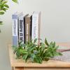 Simulación de plantas verdes caballo 3D borracho hojas de madera reloj colgante japonés sensación de hogar decoración de sala de estar adornos de fotografía boda flores falsas