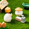 Micro Paisaje Creativo Lindo Muñeco de Pollo de Granja Musgo Jardinería DIY Decoraciones Accesorios Adornos de Escritorio Coche