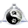Colar de fofoca Yin Yang Preto e Branco feminino all-match pedra do tempo pingente Taiji borboleta moda corrente de suéter joia atacado
