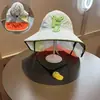 Sombrero con Ventilador Solar para Niños, Sombrero de Verano Delgado con Visera Grande para Proteger del Sol, Sombrero Tipo Chal para Niños y Niñas, Sombrero de Copa Abierta para Bebés