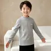 Camisa térmica infantil para meninos, camiseta de segunda pele para crianças pequenas e médias, pijama estudantil para meninas, blusa de gola alta para meninas, roupa quente de camada única para outono e inverno
