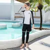 Traje de baño infantil transfronterizo para niños mayores, de manga larga y pantalón largo, protector solar, deportivo, para jóvenes, traje de buceo, surf, lycra protectora