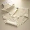 Roupa íntima para meninas, Algodão Puro 10A Antibacteriana, 100% Algodão, Gancho Estendido, Cintura Média, Respirável, Bolinhas Doces, Cueca Boxer Triangular para Menina